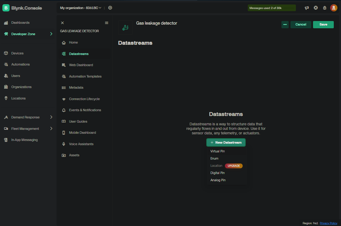 Configuration datastream1