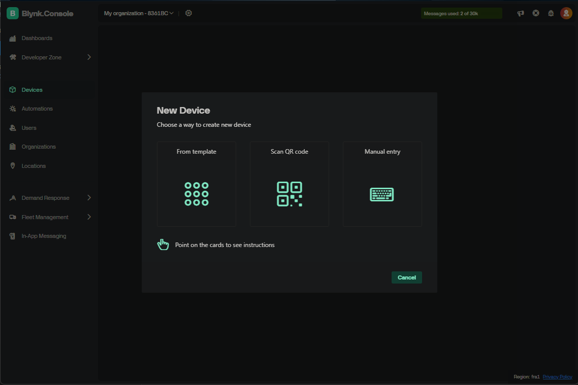Create Device from Template1