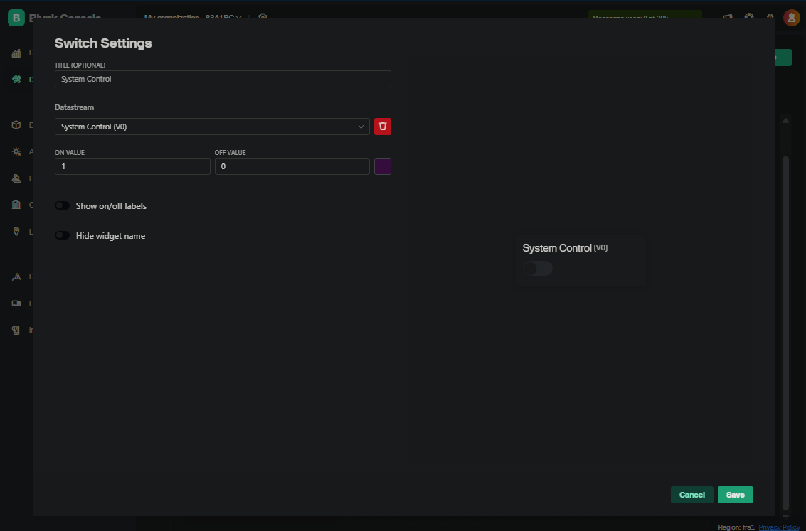 Configuration dashboard3