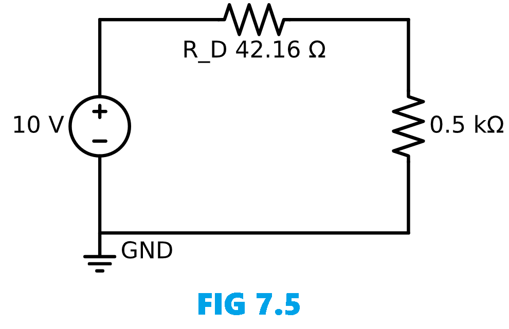 Network quivalent to Fig. 7.1a