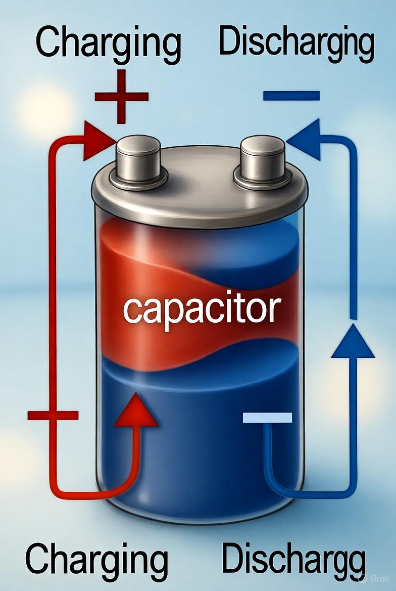 فرایند شارژ و تخلیه خازن