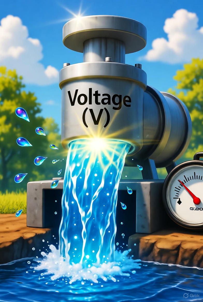 فشار الکترون‌ها و ایجاد جریان