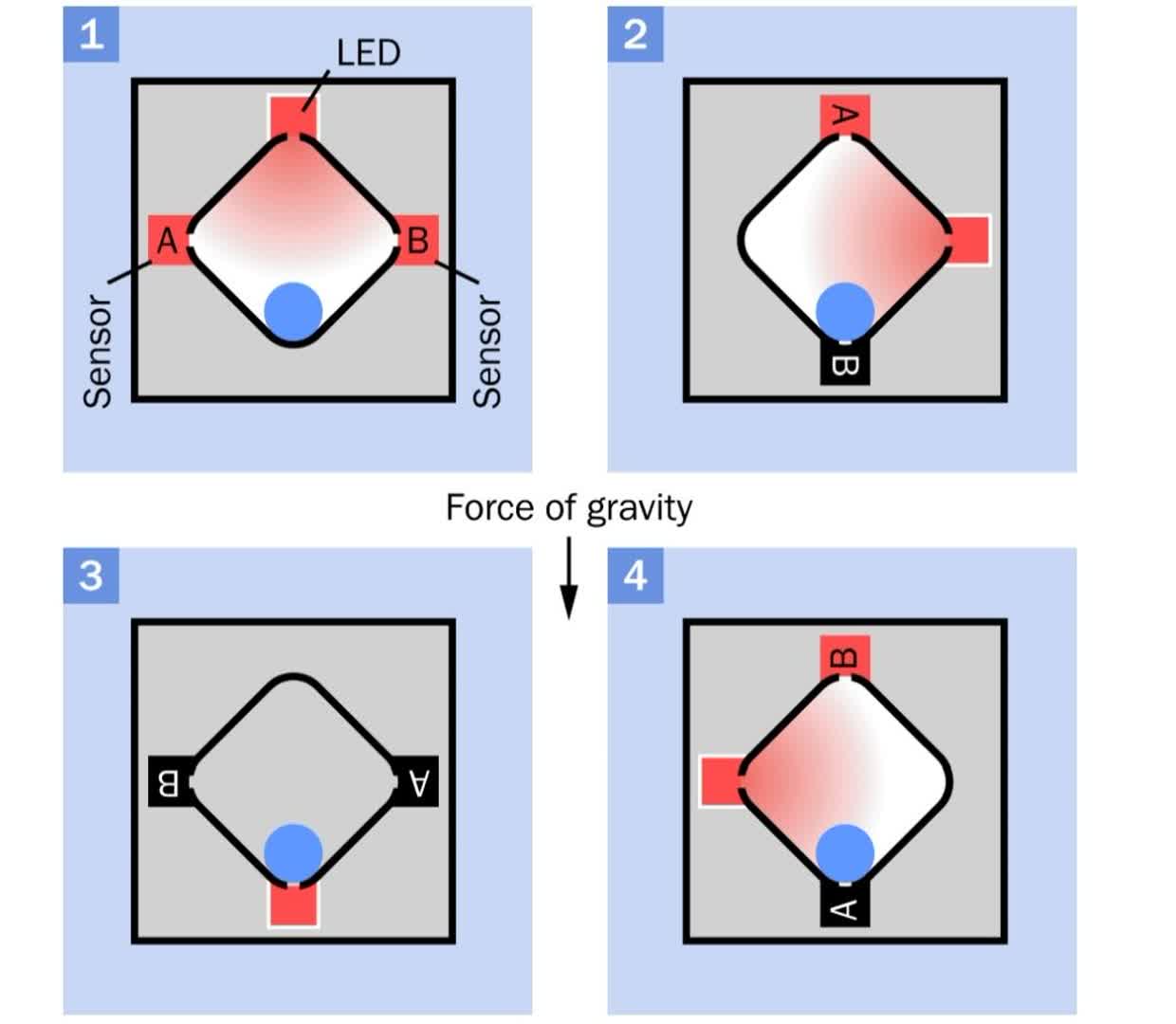 Fig4: Internal structure of a 2 -axis tilt sensor 
