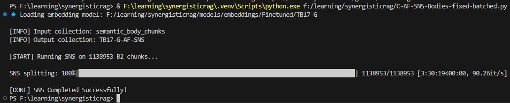 تصویر ۲۶ – مثال خروجی اجرای کد قطعه بندی SNS برای پیکربندی 17 TB + G 
